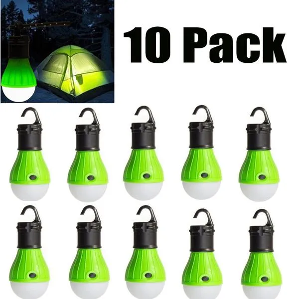 10-Pack: Mini Portable Lantern Tent Light
