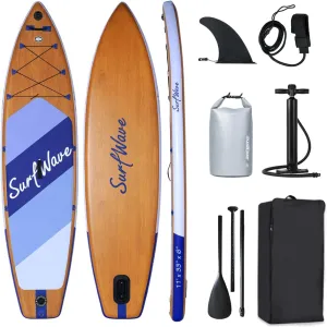 11'6" Inflatable Stand Up Paddle Board, Ultra-Light SUP Paddleboard with Premium Accessories, Wide Stable Design and Non-Slip Comfort Deck for Ocean&Lake, 300lbs Capicity for Youth & Adults, Purple