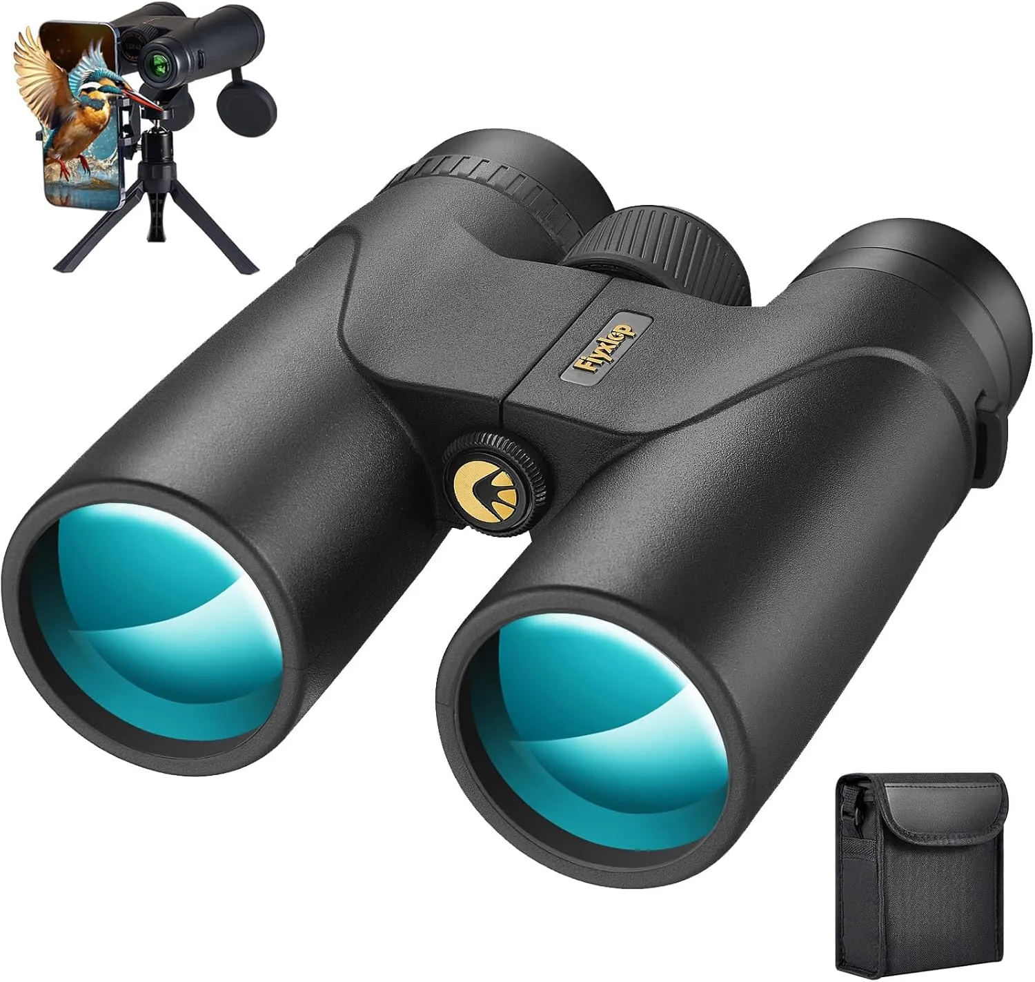 12x42 HD Binoculars for Adults High Powered - Upgraded BAK4 Prism and FMC Lens, Phone Adapter   Tripod for Bird Watching, Cruise Ships, Concerts, Hunting, Hiking, Wildlife Observation