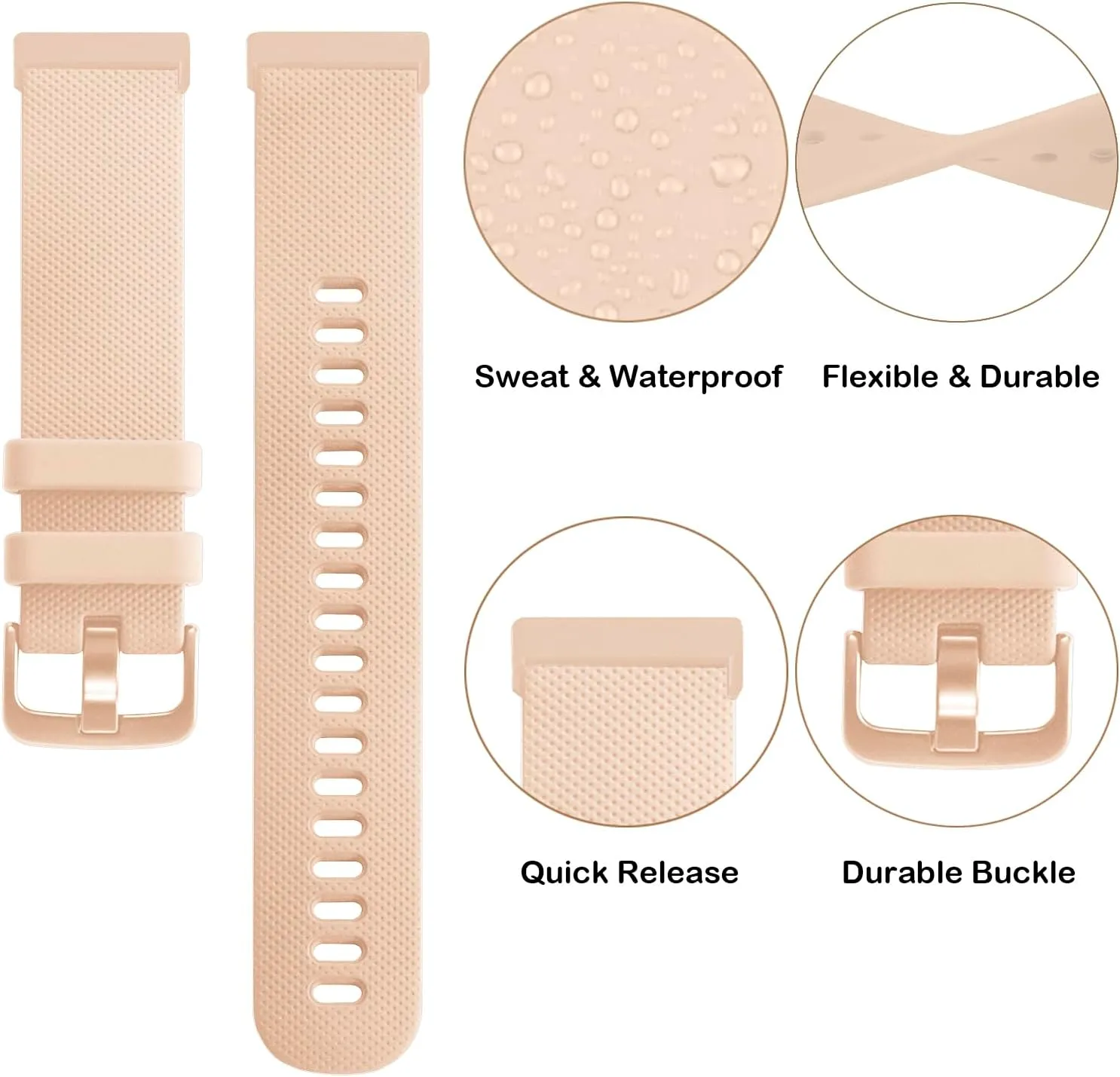 3-Pack Sport Bands Compatible with Fitbit Versa 4/Versa 3/Sense 2/Sense Band, Classic Soft Silicone Replacement Wristband Strap Accessories for Women Men(Smoke Violet/Pink/Milk Tea)