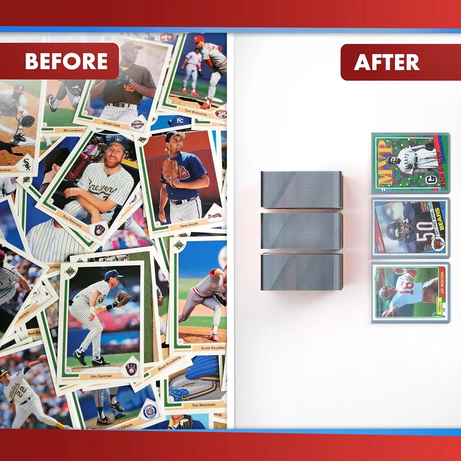 35pt Top Loaders for Cards - 200 Count - Premium 3x4 Inch Trading Card Toploaders - Protect Your Baseball and Sports Cards with These Crystal Clear Hard Plastic Sleeves Protectors