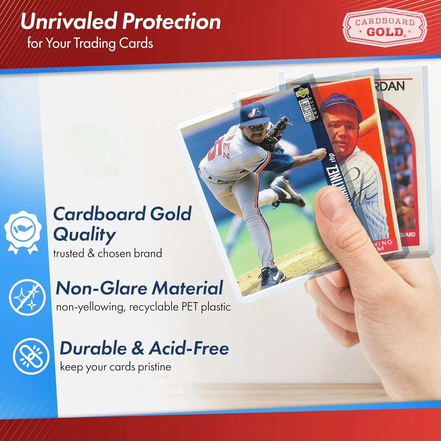 35pt Top Loaders for Cards - 200 Count - Premium 3x4 Inch Trading Card Toploaders - Protect Your Baseball and Sports Cards with These Crystal Clear Hard Plastic Sleeves Protectors