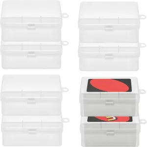 8Pcs Card Case Holder Designed for Classic Card Game, Holds 108 Pcs Card Compatible with Classic UNO Deck, and so on, 3.93x2.6x1.57 Inch Plastic Playing Card Case Box Storage (NO Cards)
