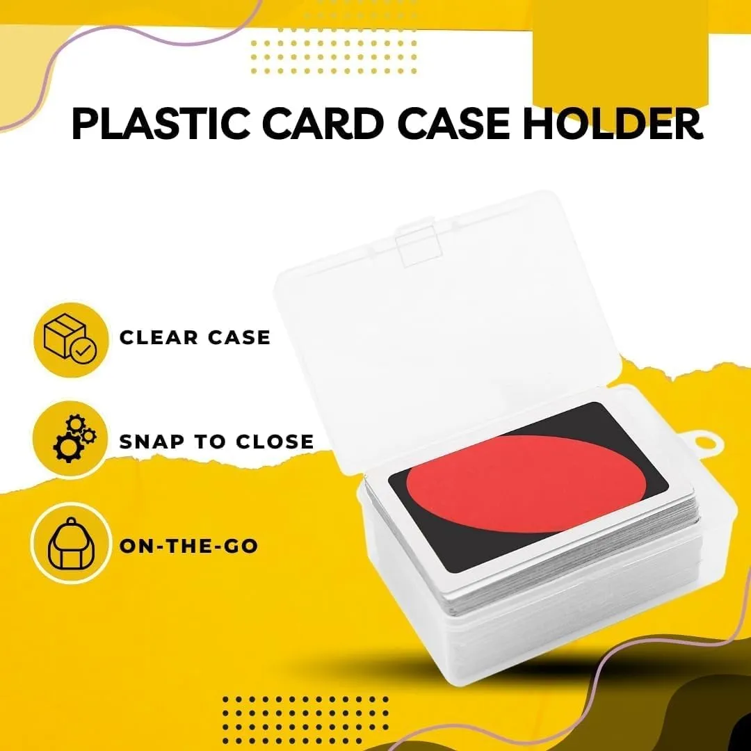 8Pcs Card Case Holder Designed for Classic Card Game, Holds 108 Pcs Card Compatible with Classic UNO Deck, and so on, 3.93x2.6x1.57 Inch Plastic Playing Card Case Box Storage (NO Cards)