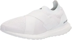 adidas Women's Ultraboost DNA Running Shoe, White/White/Acid Orange (Slip-on), 7
