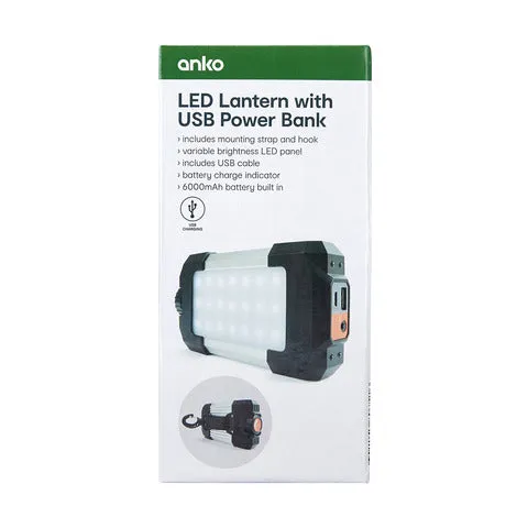 Anko LED Lantern with USB Power Bank