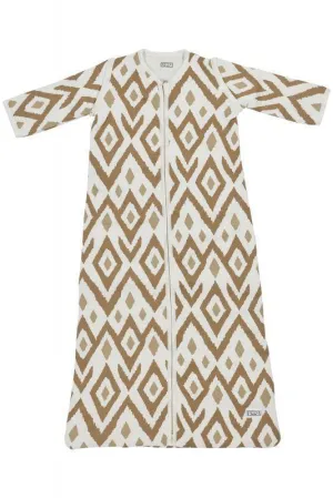 Baby Sleeping Bag, Detachable Sleeve Lined Ikat Sand - 70cm