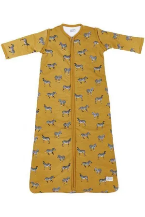 Baby Sleeping Bag, Detachable Sleeve Lined Zebra Animal - Honey Gold 70cm