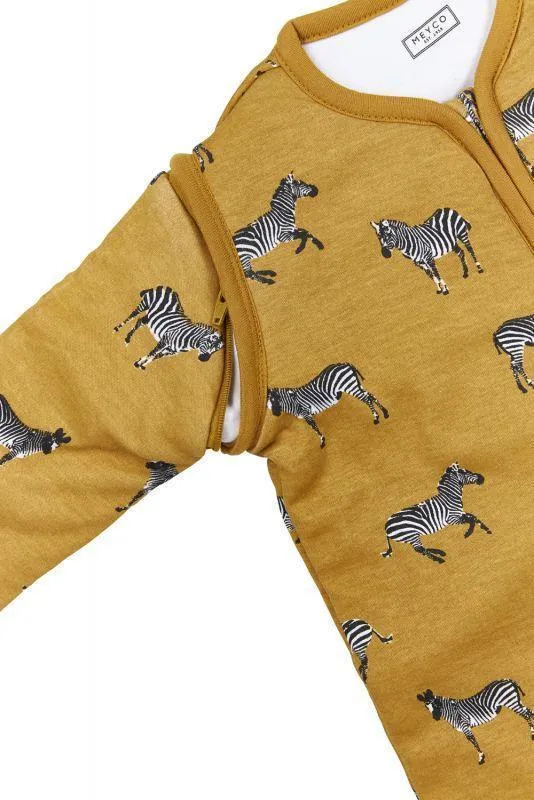 Baby Sleeping Bag, Detachable Sleeve Lined Zebra Animal - Honey Gold 70cm