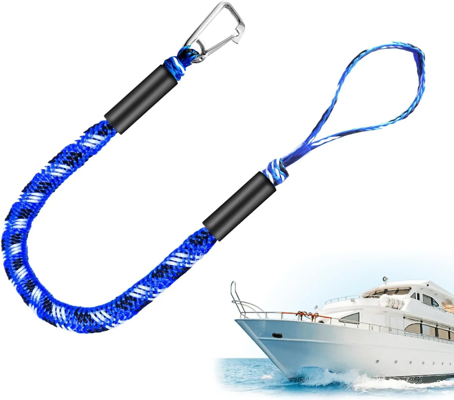 Boat Tie Downs, Marine Bumper Lines, Secure Ropes, 1000kgfor Kayak Pontoon Canoe Raft Motorboat Watercraft Stability Floating Bridges and Motorboats Trips While Ensuring