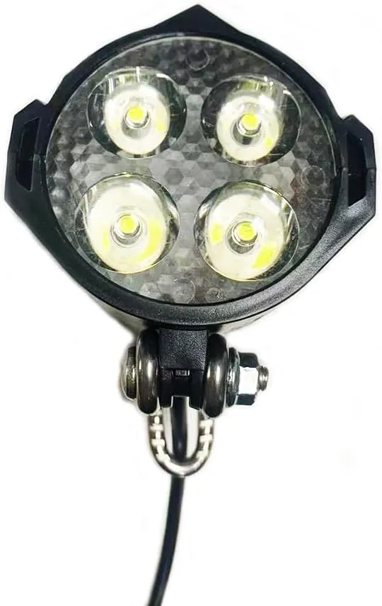 Ebike Headlight 36V-48V Super Bright LED Light for Electric Bike Scooter Mountain Bike Light for Night Riding Waterproof