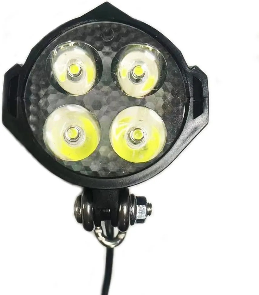 Ebike Headlight 36V-48V Super Bright LED Light for Electric Bike Scooter Mountain Bike Light for Night Riding Waterproof