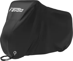 Favoto Bike Cover Waterproof Outdoor - Bicycle Cover for 1 or 2 Bikes Moped Cover Dust Rain Sun Protection Windproof for Mountain Road Bike