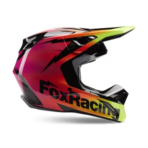 Fox Racing  V1 Statk Helmet Lightweight Optimum Airflow Steel D-Ring FMVSS 218 Multi Color