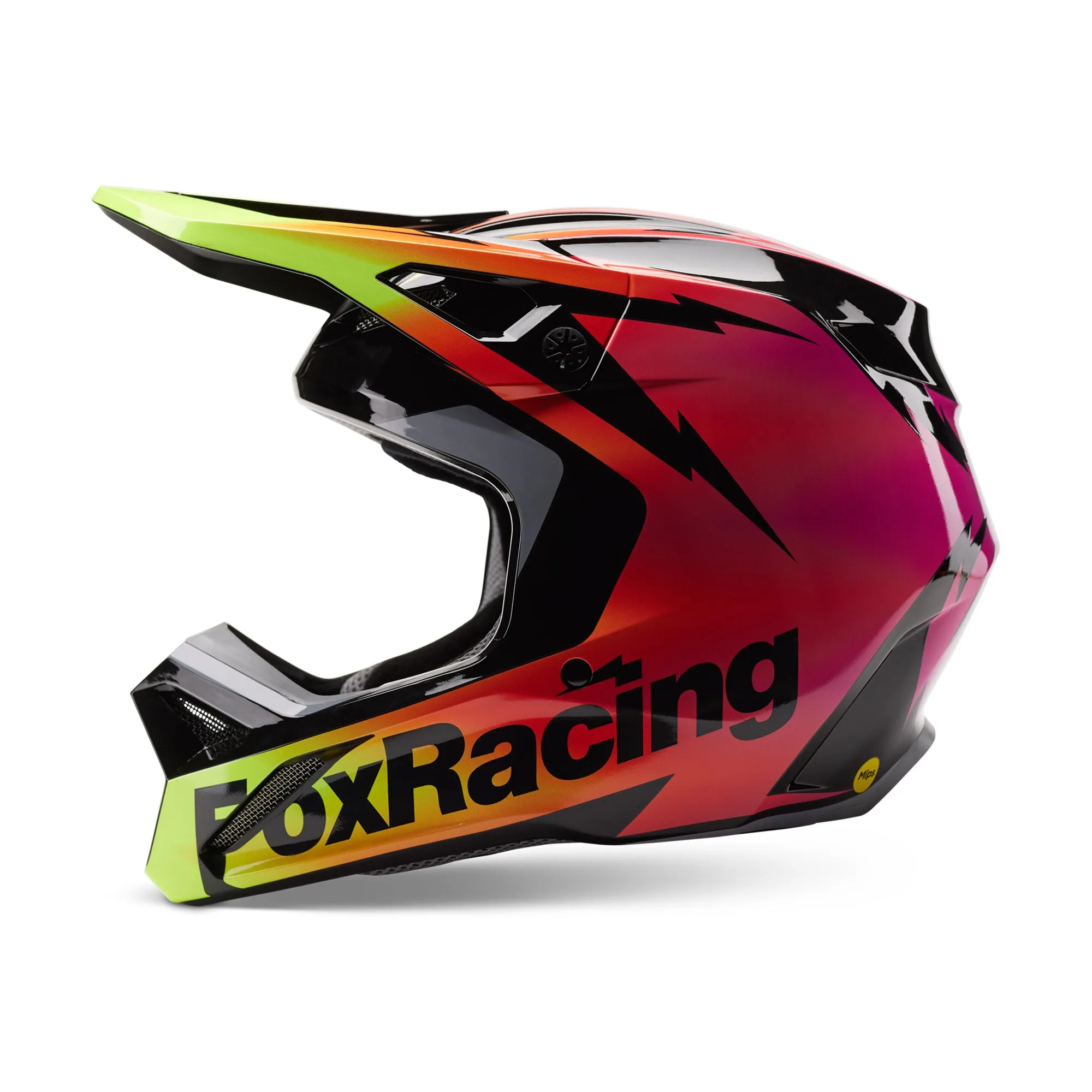 Fox Racing  V1 Statk Helmet Lightweight Optimum Airflow Steel D-Ring FMVSS 218 Multi Color
