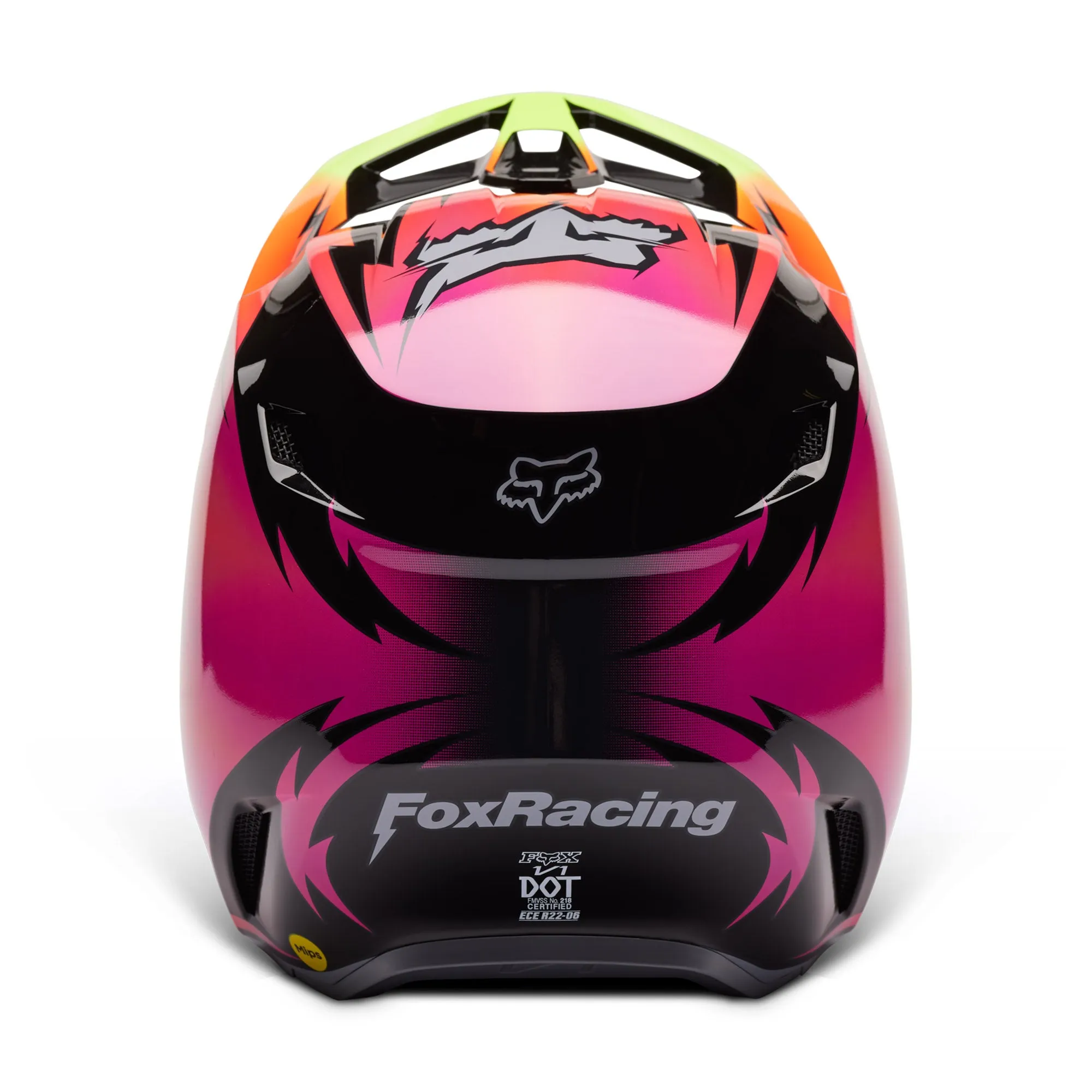 Fox Racing  V1 Statk Helmet Lightweight Optimum Airflow Steel D-Ring FMVSS 218 Multi Color