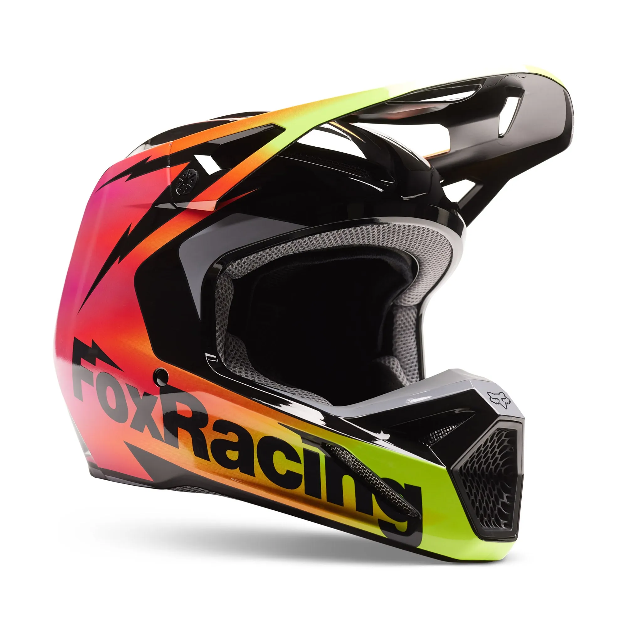 Fox Racing  V1 Statk Helmet Lightweight Optimum Airflow Steel D-Ring FMVSS 218 Multi Color