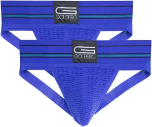 GOLBERG G Mens Athletic Supporters (2 Pack) - Jock Strap Underwear - Extra Strength Elastic