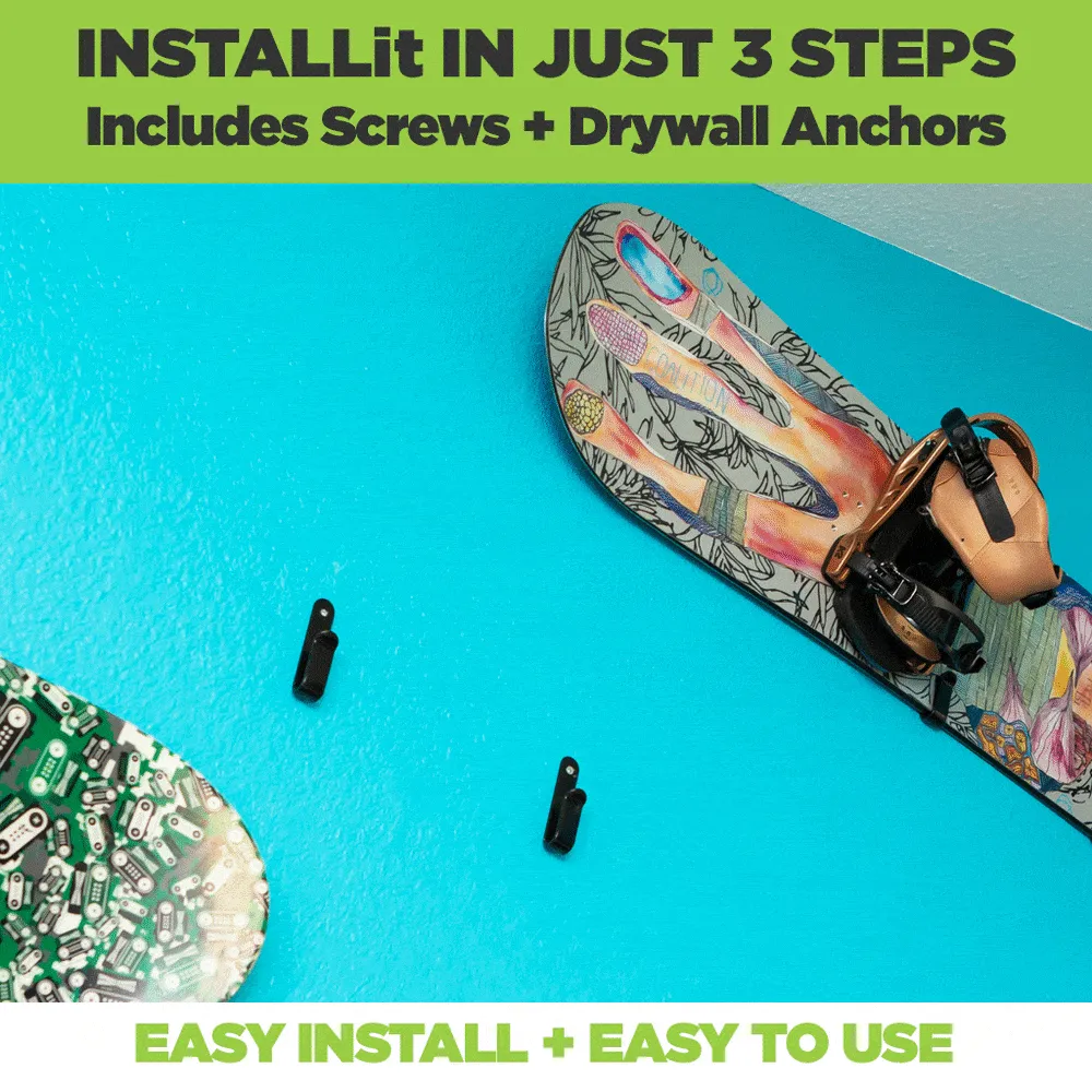 HIDEit HBoard | Horizontal Snowboard Mount Clips