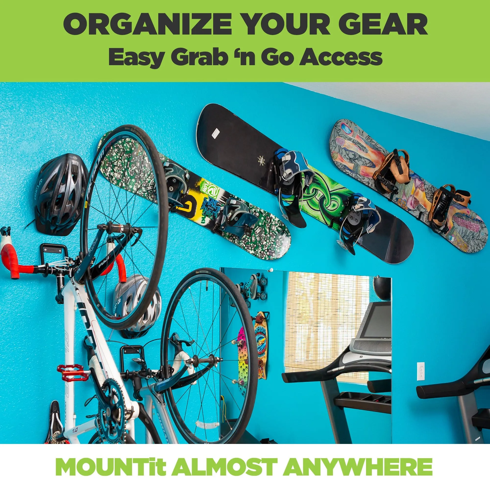 HIDEit HBoard | Horizontal Snowboard Mount Clips
