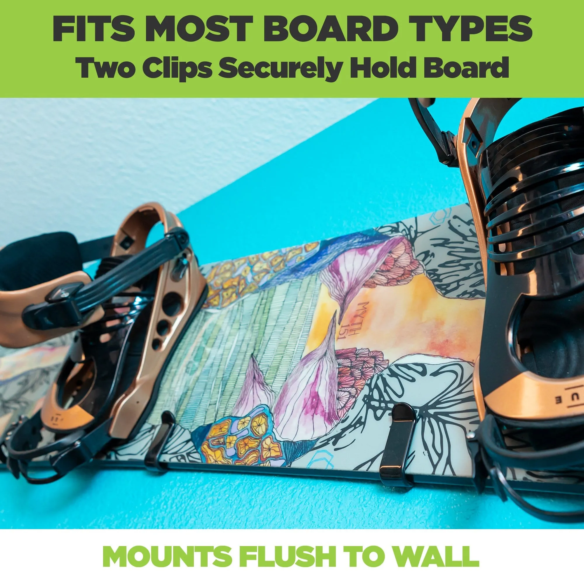 HIDEit HBoard | Horizontal Snowboard Mount Clips