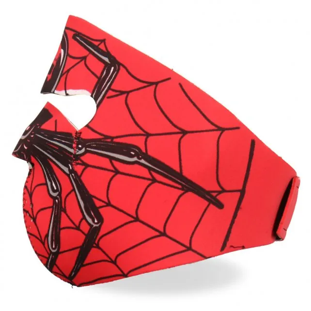 Hot Leathers Spider Neoprene Face Mask Black Widow Web Design