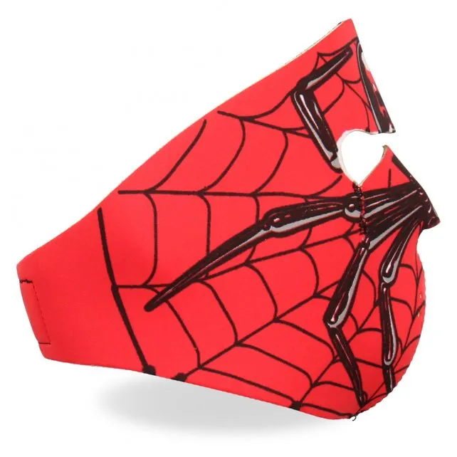 Hot Leathers Spider Neoprene Face Mask Black Widow Web Design
