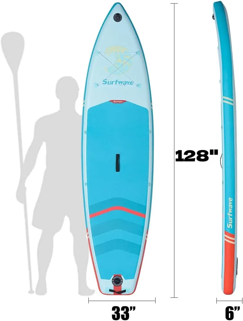 Inflatable Stand Up Paddle Boards 10'8''*33"*6" with Premium SUP Accessories & Backpack, Leash, Paddle, Hand Pump,Wide Stance, Non-Slip Comfort Deck for Youth & Adults