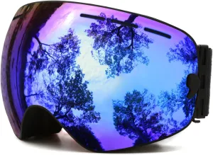 JULI Ski Goggles,Winter Snow Sports Snowboard Goggles with Anti-Fog Lens BNC