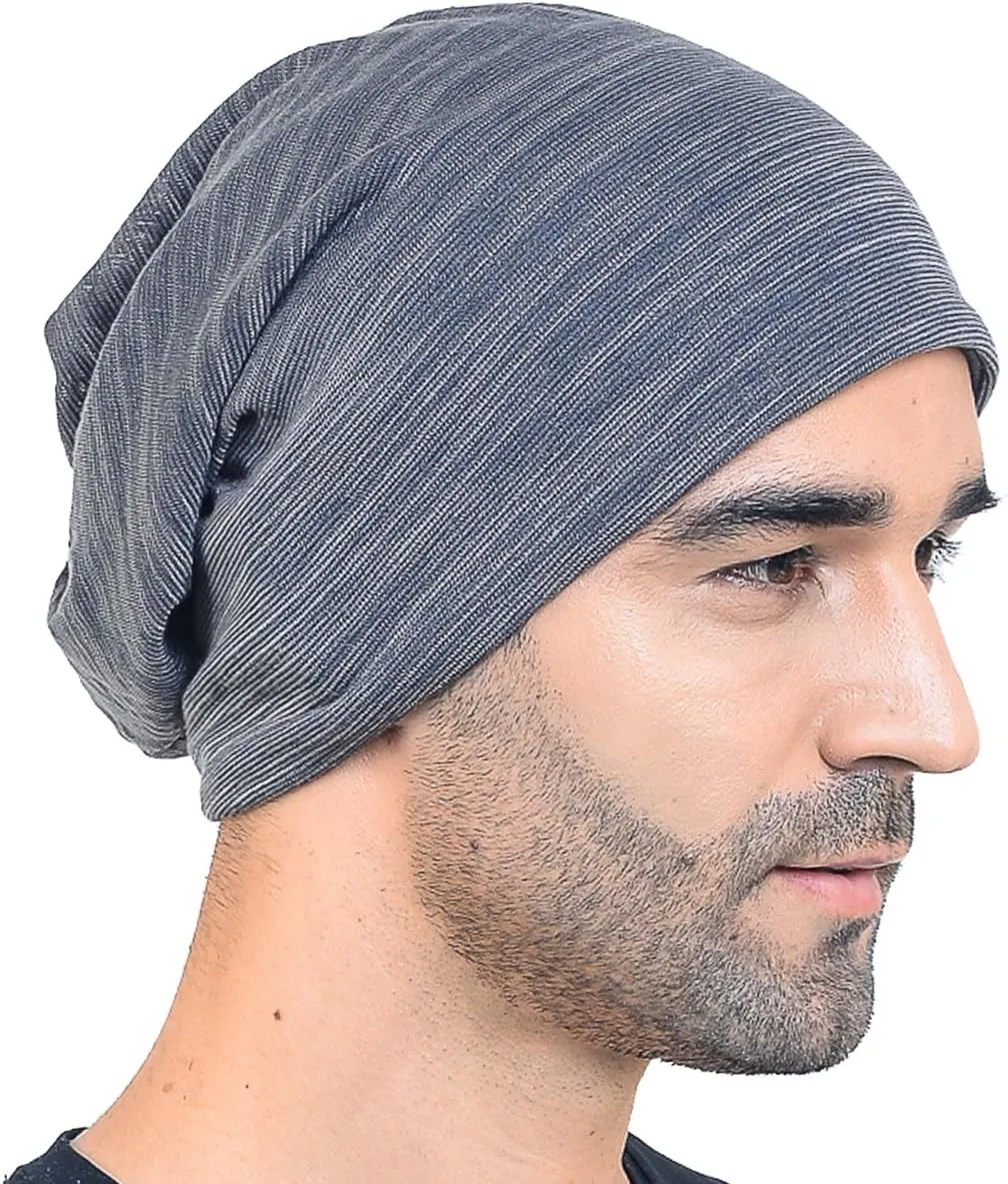 Men Slouch Hollow Beanie Thin Summer Cap Skullcap B018h