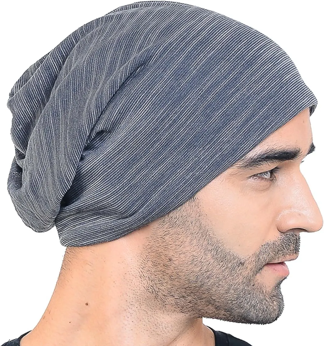 Men Slouch Hollow Beanie Thin Summer Cap Skullcap B018h
