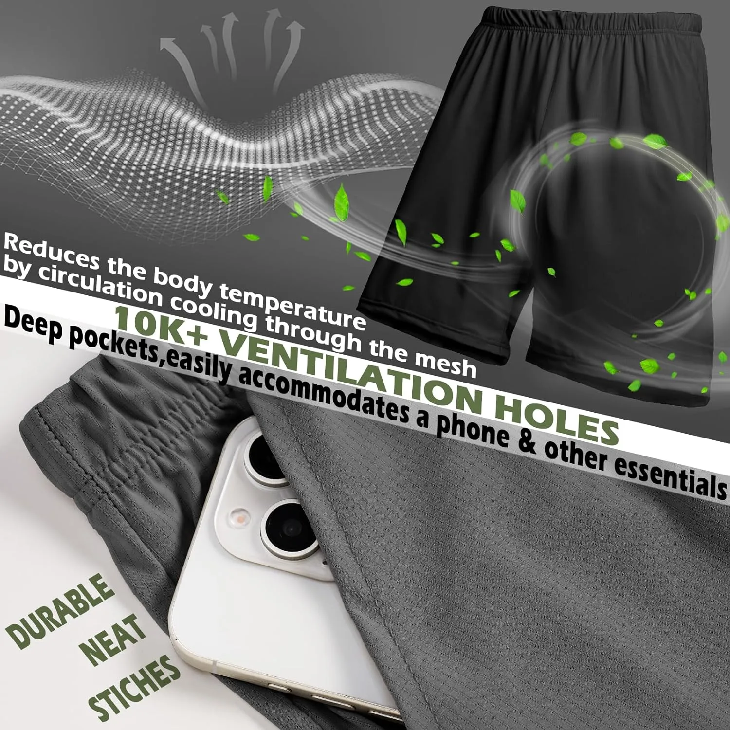 Mens Athletic Running Shorts 2 Pack Quick Dry with Pocket Gym Workout Shorts for Men Swim Trunks Board Pajama