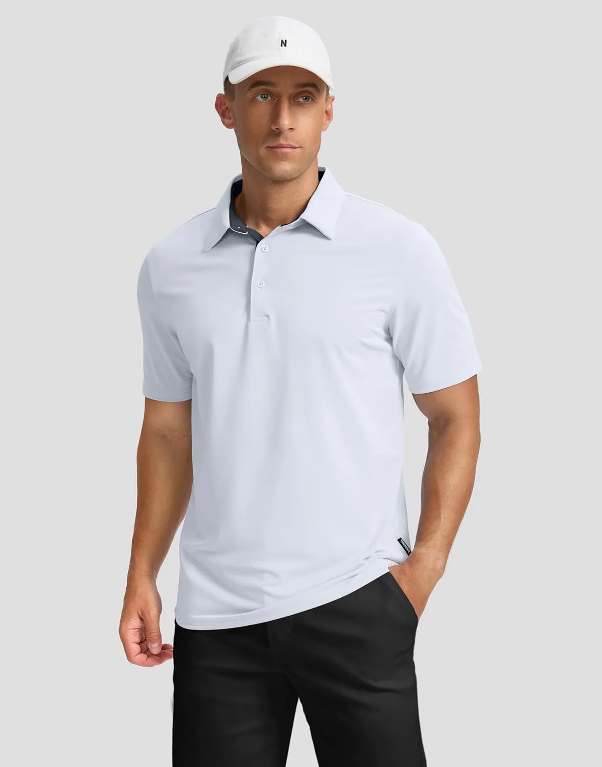 Men's Golf Shirts Dry Fit Moisture Wicking Performance Short Sleeve Collared Polo Shirts for Casual Athletic Business