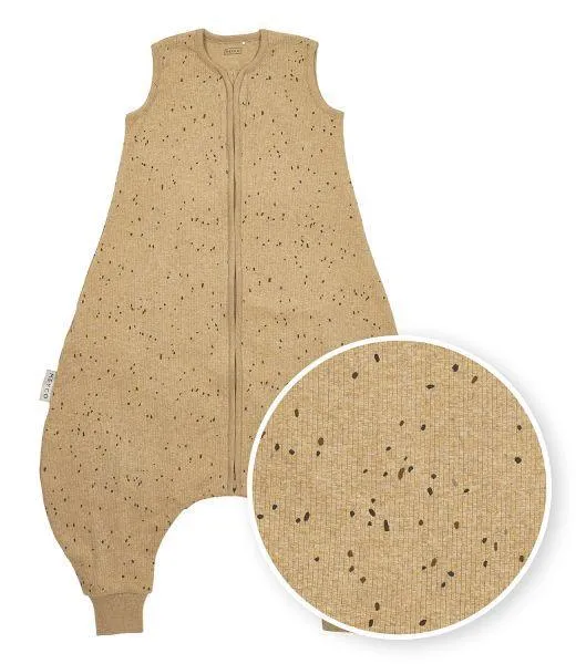 Meyco Baby Summer Sleep Overall Jumper Rib Mini Spot - Toffee Melange - 80cm