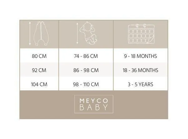 Meyco Baby Winter Sleep Overall Jumper Animal - Multicolour - 92cm