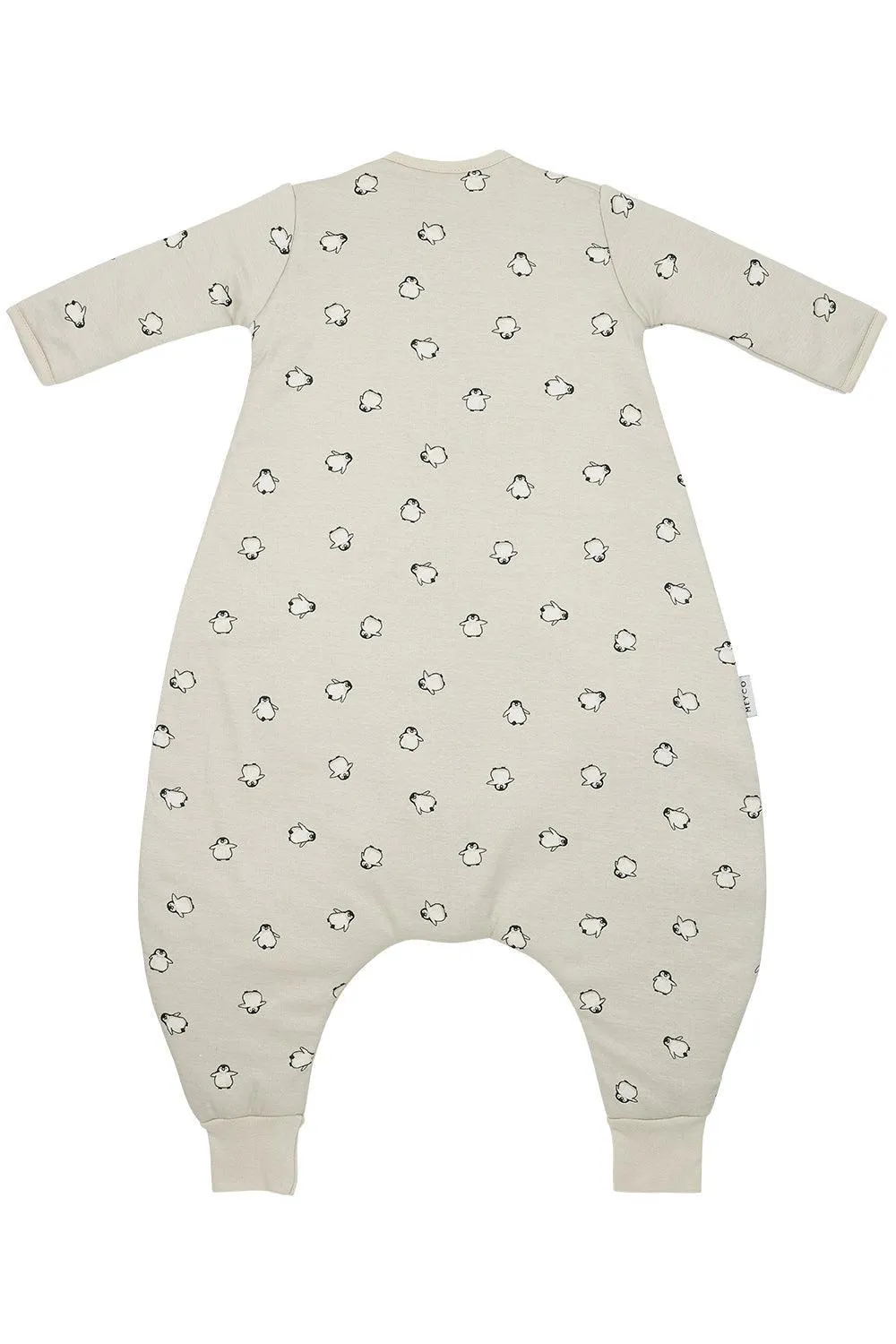 Meyco Baby Winter Sleep Overall Jumper With Sleeves Penguin - Soft Sand - 80cm