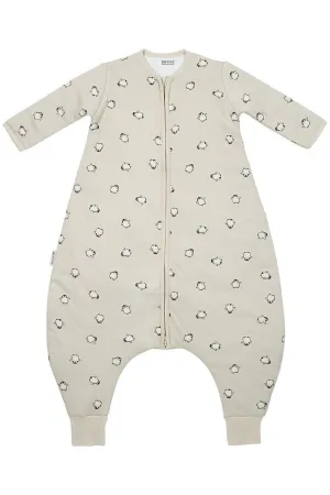 Meyco Baby Winter Sleep Overall Jumper With Sleeves Penguin - Soft Sand - 80cm