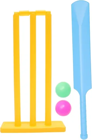 Mipcase Kids Cricket Set, PP Cricket Bat Set Plastic Cricket Bat with 2 Balls Cricket Kit with Stump for Garden, Backyard, Outdoor Indoor Parent-Child Sport