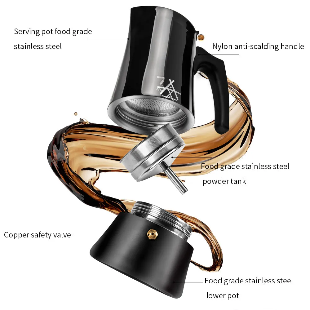 Moka Pot Stove Top Espresso Coffee Maker - 450ml