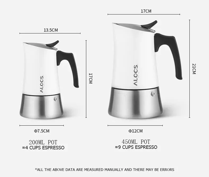 Moka Pot Stove Top Espresso Coffee Maker - 450ml