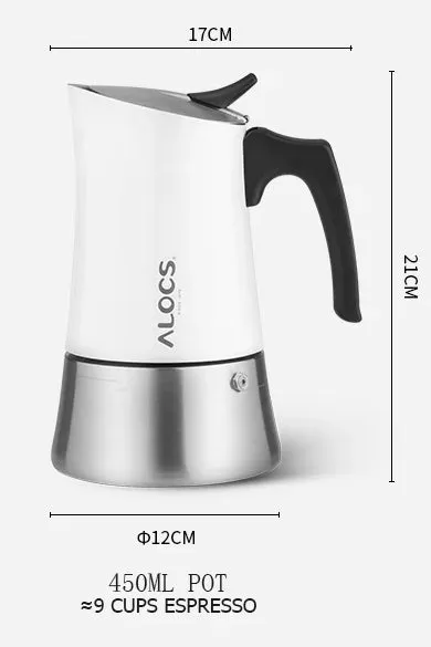 Moka Pot Stove Top Espresso Coffee Maker - 450ml