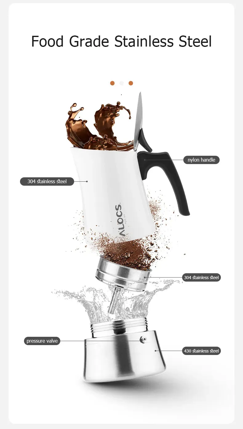 Moka Pot Stove Top Espresso Coffee Maker - 450ml