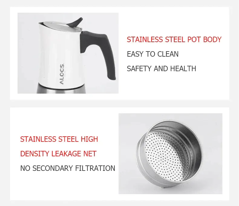 Moka Pot Stove Top Espresso Coffee Maker - 450ml