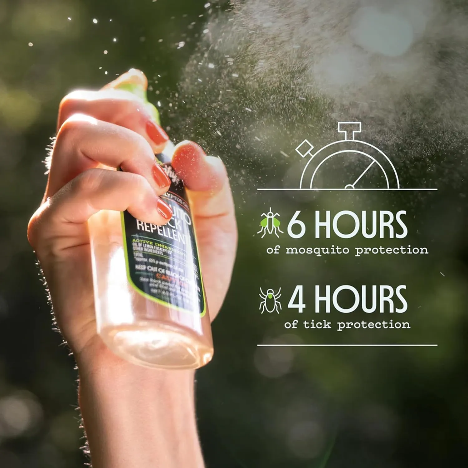 Murphy's Naturals Mosquito & Tick Bug Repellent Spray, Oil of Lemon Eucalyptus for Skin   Outdoor Gear, DEET-Free, 2 Ounce Pump, 3-Pack