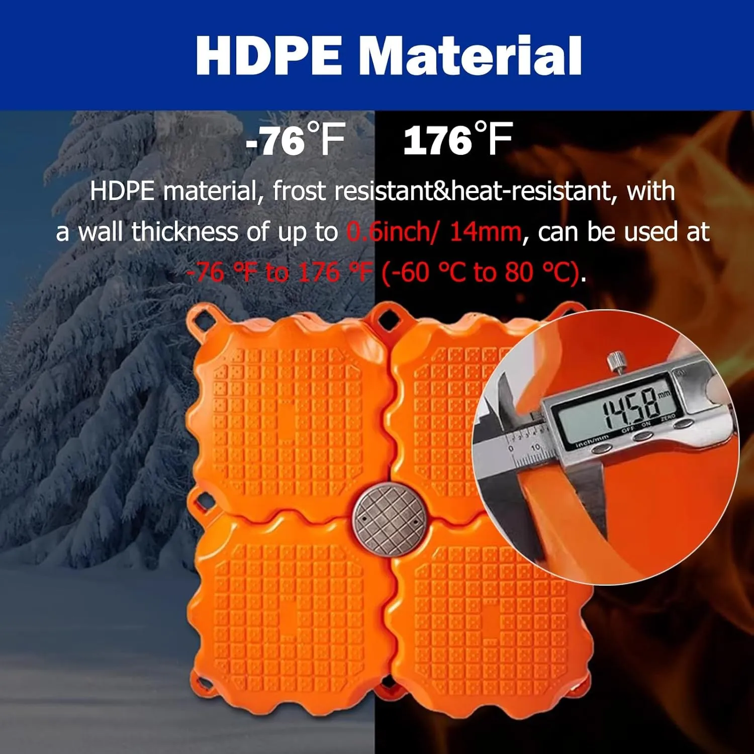 Portable Large Floating Platform, High Load-Bearing Capacity HDPE Floating Dock for Yachts/Boats, Heavy Duty Fishing Rafts with Anti-Slip Texture(Blue,H 25cm/9.8inch)
