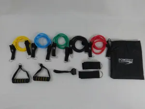 PowerFit Resistance Band Set with Weight Increments for Commercial or Home Gyms