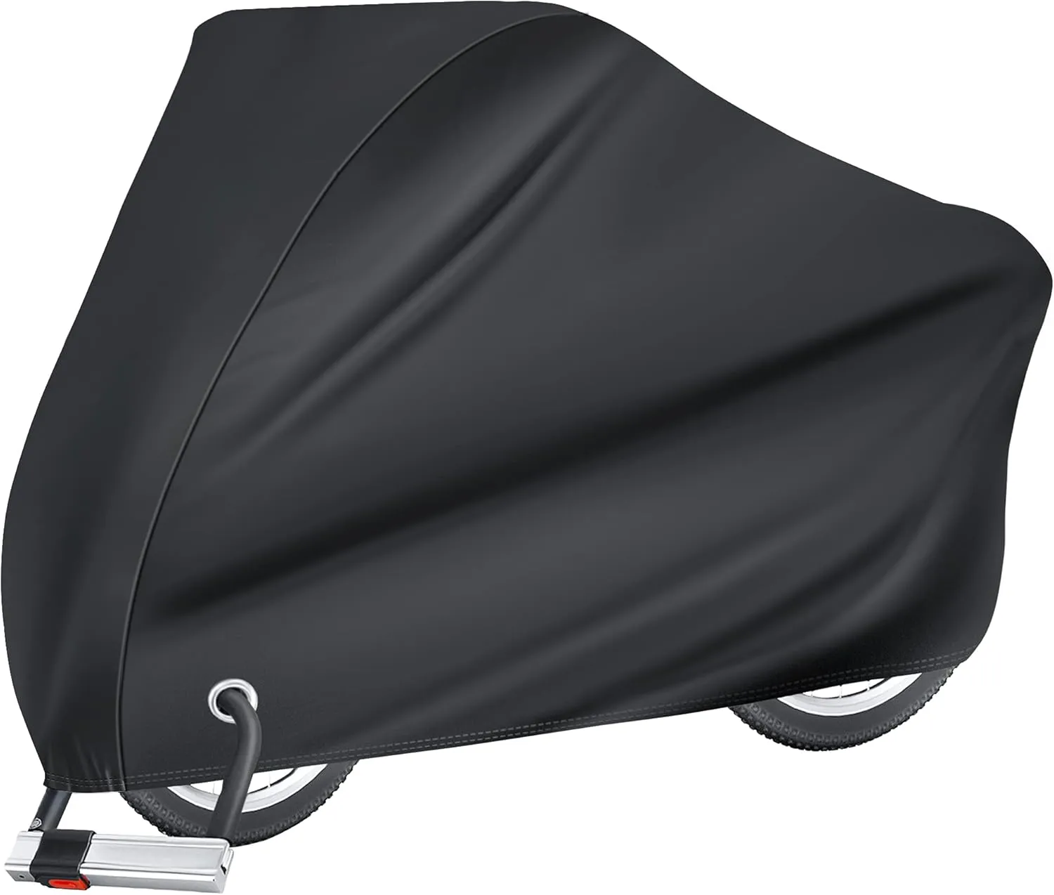 Puroma Bike Cover for 1 bike, 190T Outdoor Waterproof Bicycle Covers Rain Sun UV Dust Wind Proof with Lock Hole for Mountain Road Electric Bike (Basic Black)