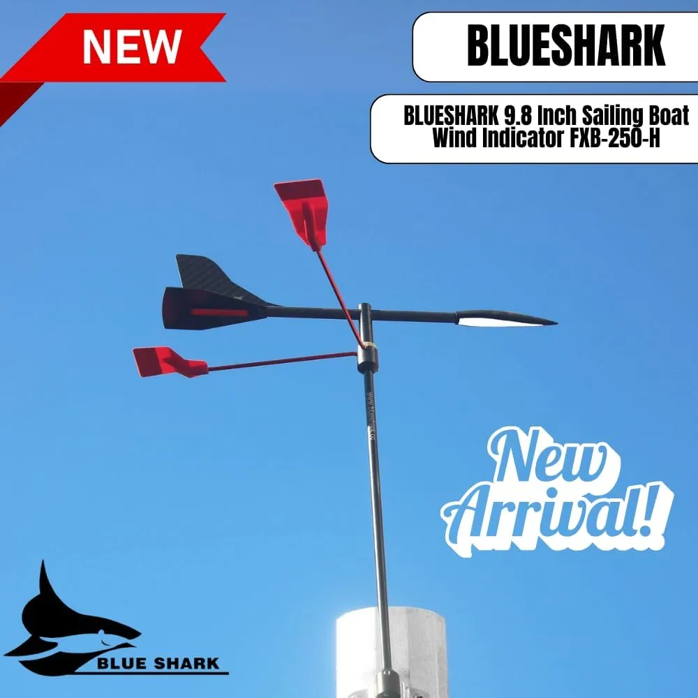 Sailing Boat Wind Indicators 9.8", 14.2", & 15.7" Sizes | New Improved Design | for Boats LOA 6.5-29.5 FT