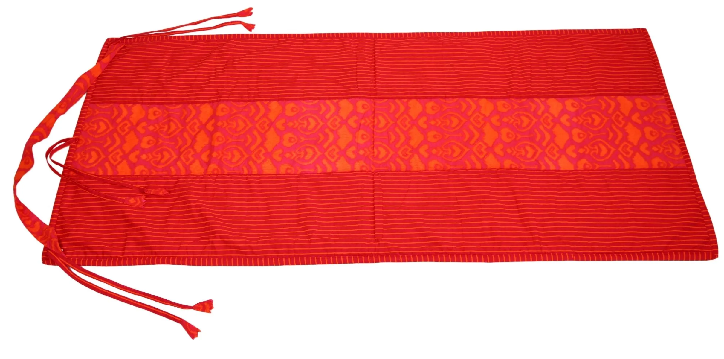 ShalinIndia Yogamat For Women And Girls Cotton Printed Reversible Cushioned,YMT01-2522,Orange,70X30 Inch