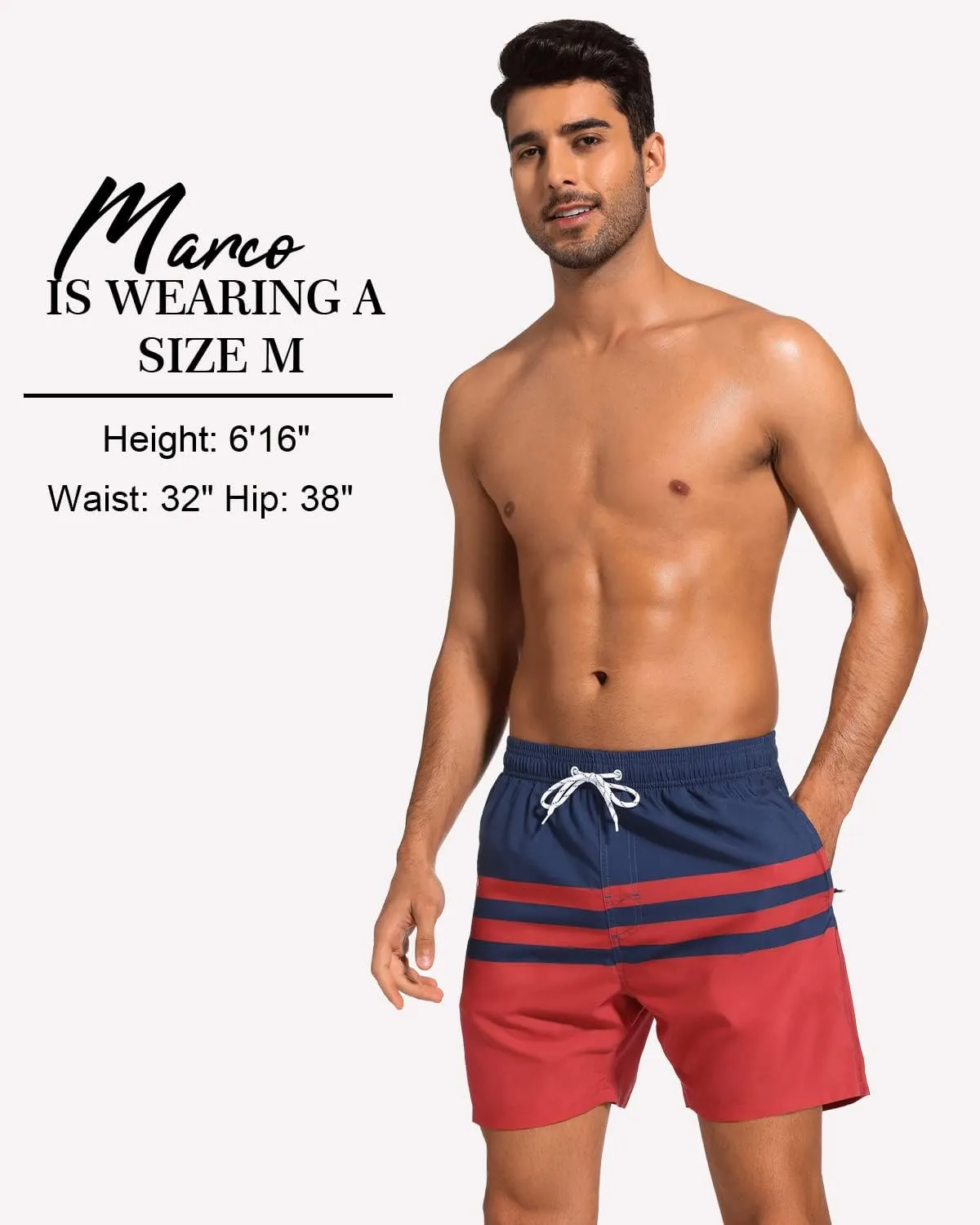 SILKWORLD Mens Swim Trunks with Compression Liner 2 in 1 Quick Dry Bathing Suit Beach Shorts with Zipper Pockets